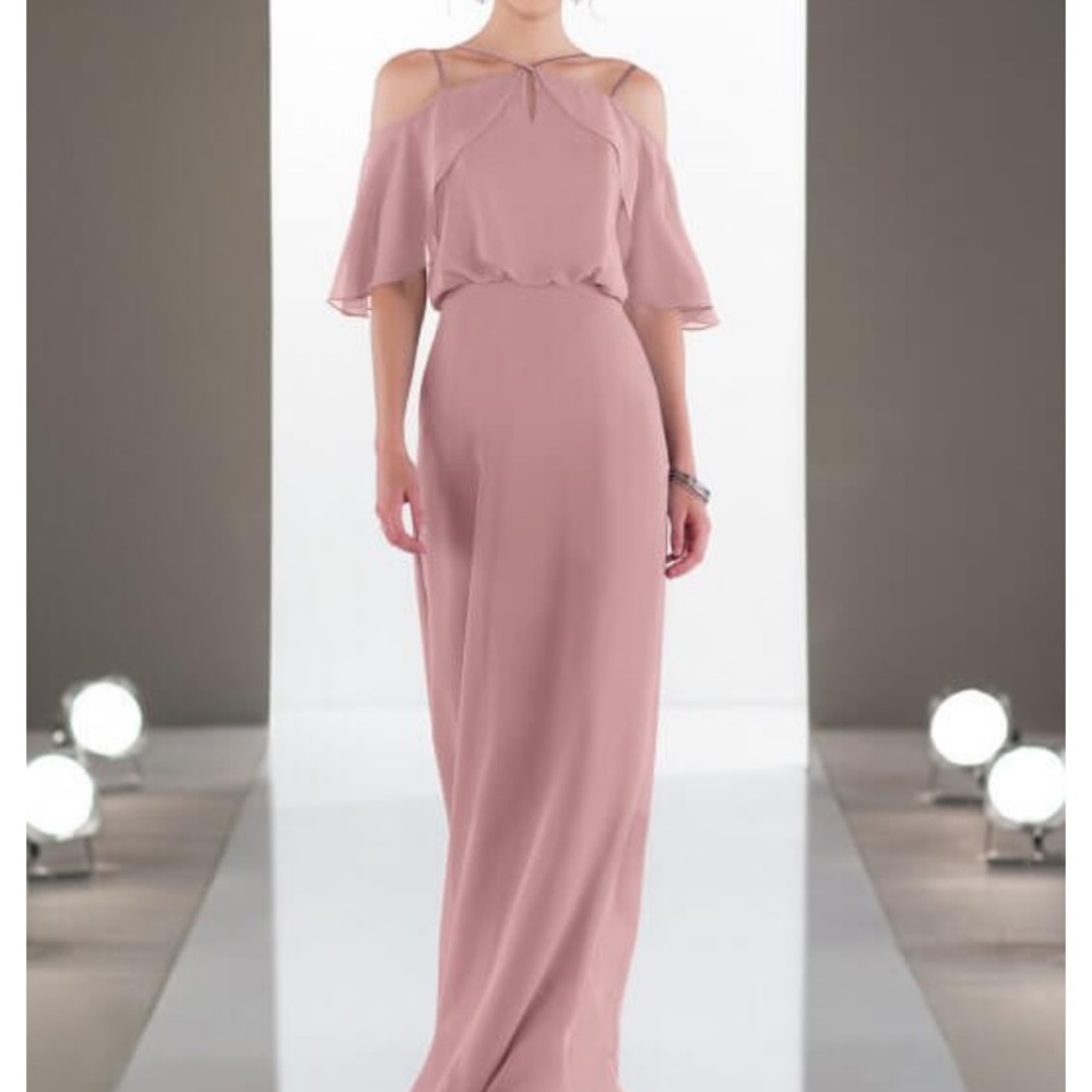 NWT Sorella Vita chiffon gown Style9070 dusty rose